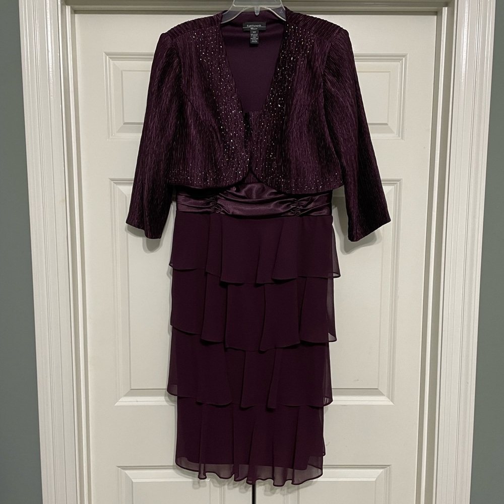 Plum  2 Piece Dress and Jacket